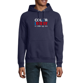N°1 Color Rugby Sweat-Shirt Unisexe à Capuche