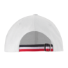 Casquette Blanche dos. Ruban de réglages Tricolore