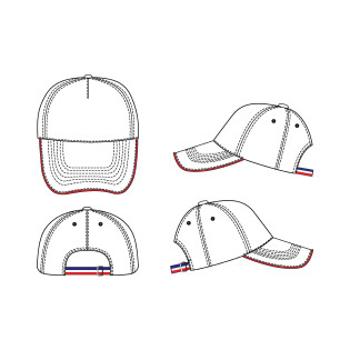 Casquette tricolore Color Rugby