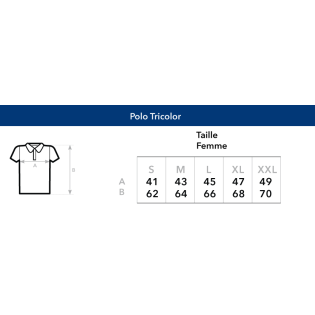 Polo N°7 Blason CR "Tricolor" Femme