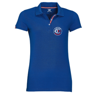 Polo N°7 Blason CR "Tricolor" Royal Femme