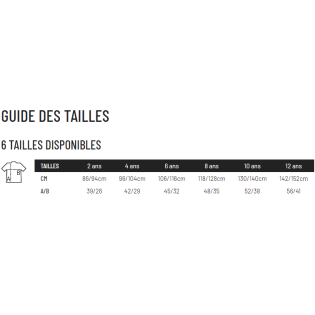 Tailles Enfants
