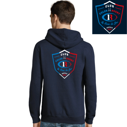 CLUB Dos veste zippée à capuche doublée