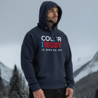 N1 Color Rugby Sweat-Shirt Unisexe à Capuche