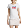 T-shirt N°1 Color Rugby "ajusté" Blanc Femme